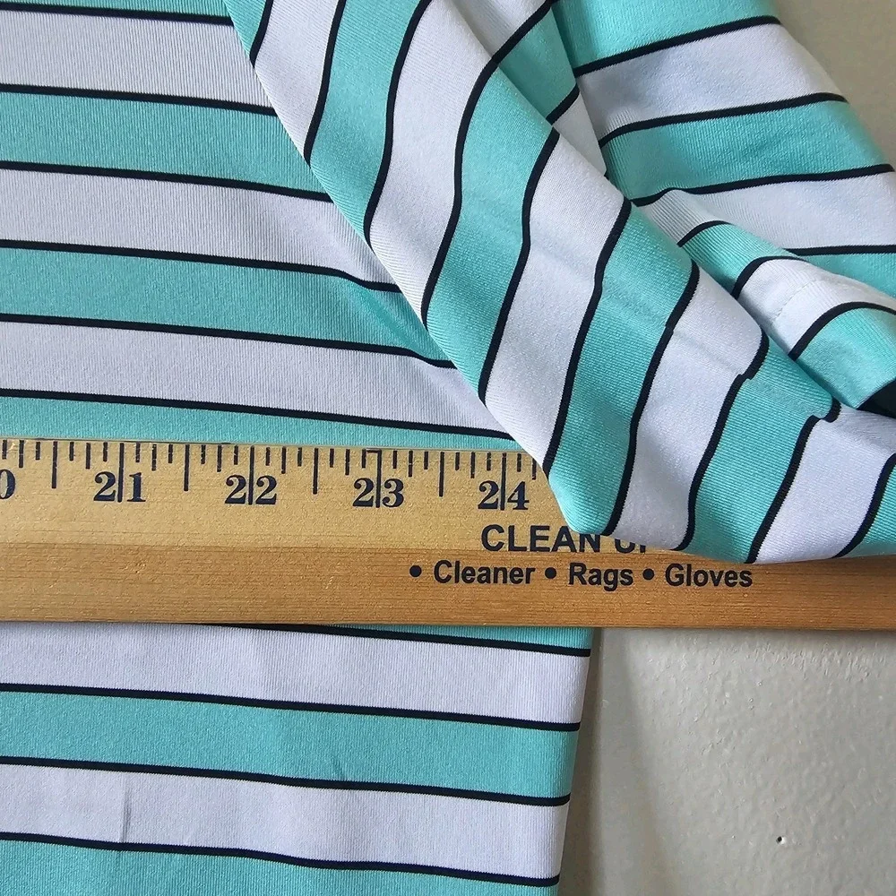 Ralph Lauren RLX Polo Shirt Mens Size XL Stripes Green Golf Vacation Comfortable